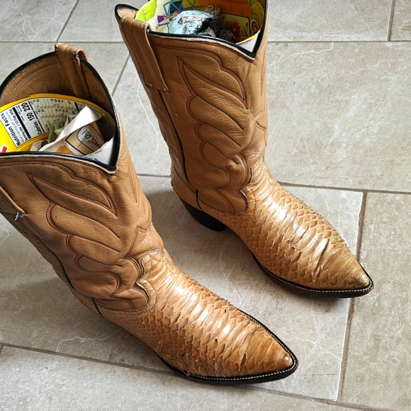 Cowboy boots Python Leather - Picture 1 of 5